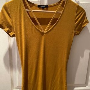Plain Mustard Yellow Short Sleeve Tee